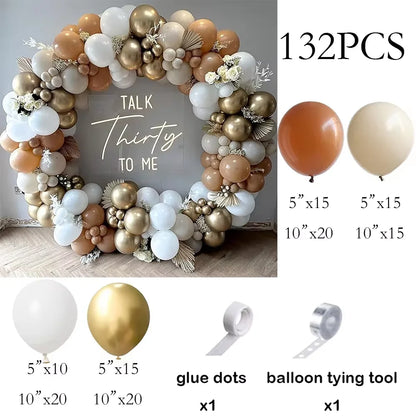 115pcs Baby Blue Balloons Garland Birthday Party Decor Balloon Arch Kit Skin Khaki Globos Baby Shower Gender Reveal Decoration