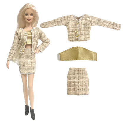 NK 1 Set 30CM Princess Clothes Outfit Dress Fashion Coat  Pants Clothes for Barbie Doll Accessories Girl Toy  JJ
