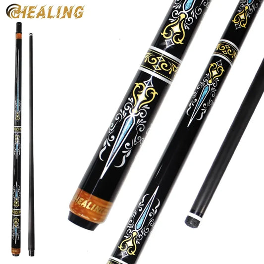 HEALING CUE- Carbon Fiber Pool Cue Black Technology Low Deflection Billiard ,12.4mm,147cm,19-20oz Billiard Pool Stick