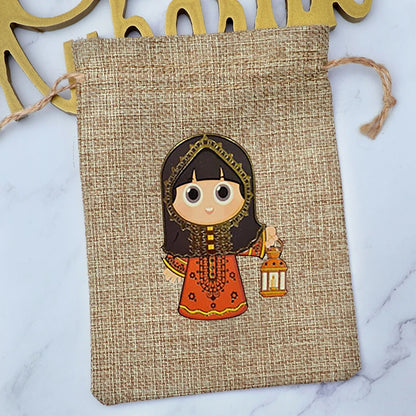 5pcs Kid Boy Girl Eid Mubarak Gift Bags Money Wallet Eid Al-Fitr Al Adha Muslim Islamic Ramadan Kareem Iftar Decoration Present