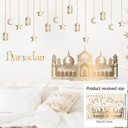 Eid Mubarak 2024 Wall Stickers Ramadan Decorations for Home Islamic Ramadan Kareem Muslim Party Decor Eid Mubarak Gifts Al Adha