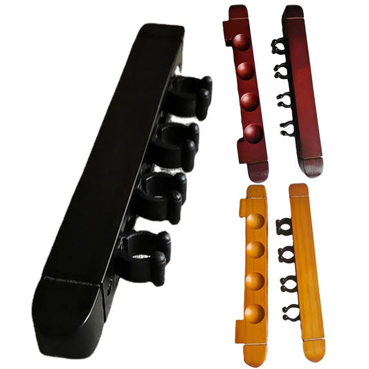 1pair Pool Cue Racks Wood Billiard Pool Cue Holder Stand Wall Mount 4-Slot Hanging Snooker Holder for Billiard Accessories