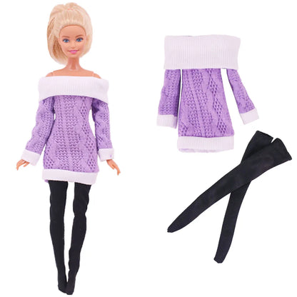 Pop Doll Clothes Sportswear Outfit Dress Fashion Coat Hoodie Top Pants Hats Clothing for Barbis&BJD Doll Accessories Girl`s Toy