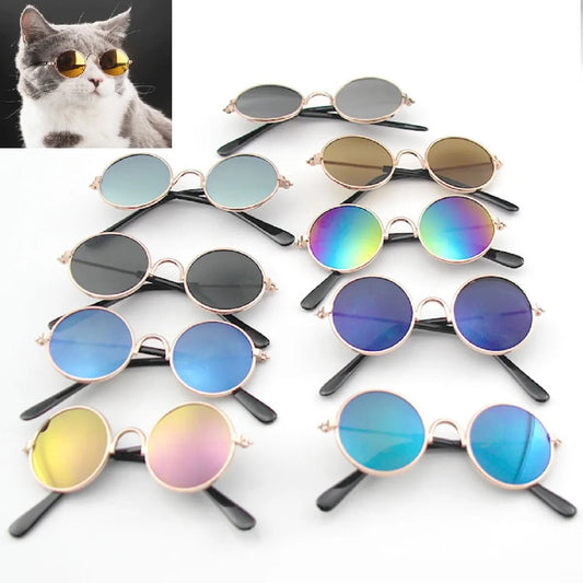 1PC Doll Accessories Round Eyeglasses Pink Glasses Sunglasses American Girl Toy Photo Props Pet Dog Cat Sunglasses