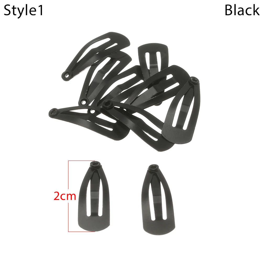 10Pcs Mini Metal Hair Clip for DIY Doll Decoration Silver/Black Hairpin Headwear Princess Dolls Head Clip Toys Doll Accessories