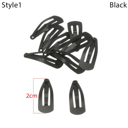 10Pcs Mini Metal Hair Clip for DIY Doll Decoration Silver/Black Hairpin Headwear Princess Dolls Head Clip Toys Doll Accessories