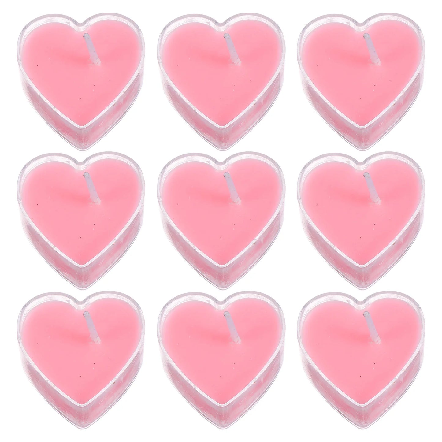 9 Pcs Household Heart Shaped Scented Christmas Decor Smokeless Tealight Candles Proposal Kerzen
