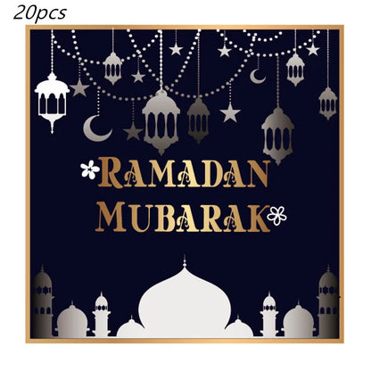 2022 Eid Mubarak Disposable Tablecloth Table Runner Banner Balloons Islamic Muslim Party Decor Ramadan Kareem Eid Al Adha Gift