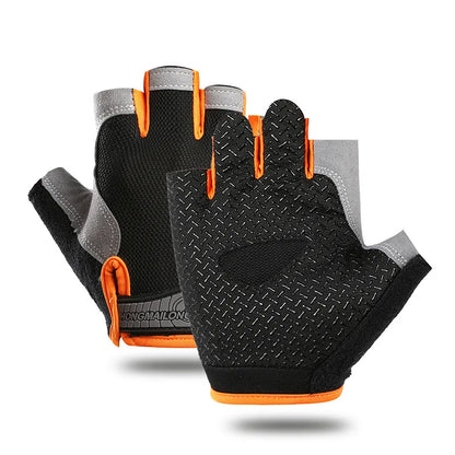 Breathable Fitness Gloves Gym Weightlifting Thin Non-Slip Half Finger Cycling Gloves Equipment Yoga Bodybuilding Training Sports