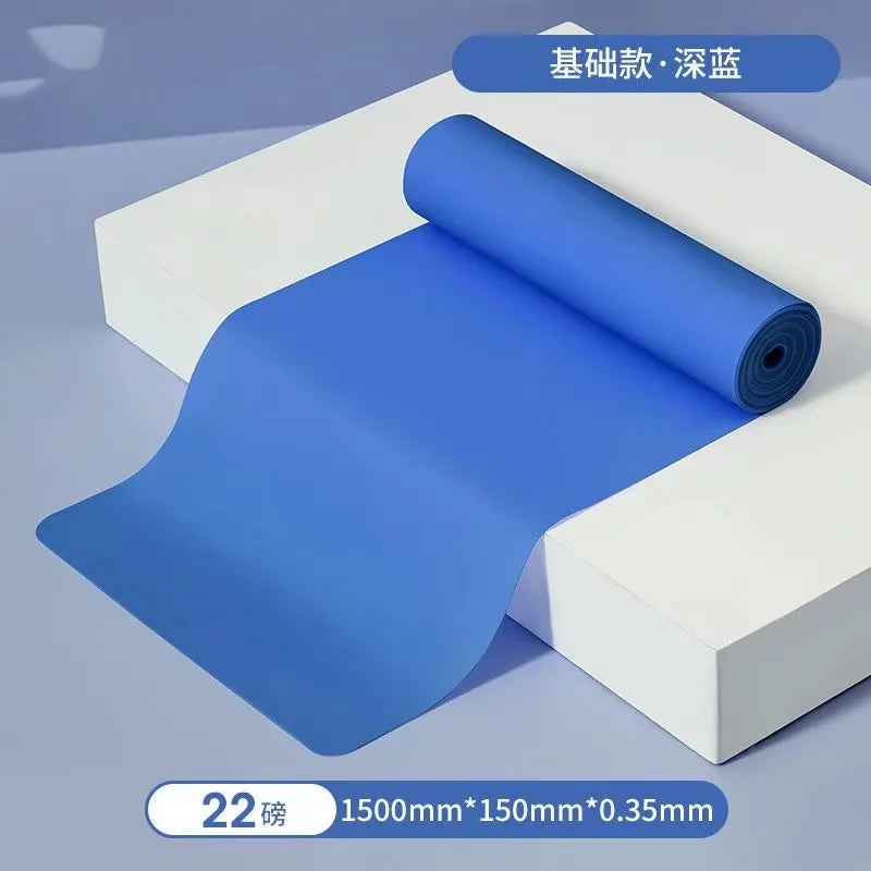 Yoga Pilates Stretch Resistance Band Exercise Fitness Band Training Elastic Exercise Fitness Rubber 150cm Natural Rubber Gym