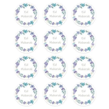 24/48pcs EID Mubarak Decor Stickers Ramadan Mubarak Decoration Islam Muslim Festival Favor Gifts Labels HAJJ Ramadan Kareem