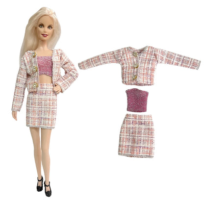 NK 1 Set 30CM Princess Clothes Outfit Dress Fashion Coat  Pants Clothes for Barbie Doll Accessories Girl Toy  JJ