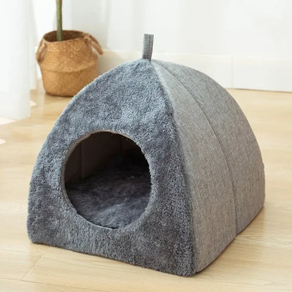 New Triangle Cat Nest Closed Cats House Pet Nest Warm and Thickened Deep Sleep Dog Nest Pet Supplies Closed Cat Tents Cat Bed