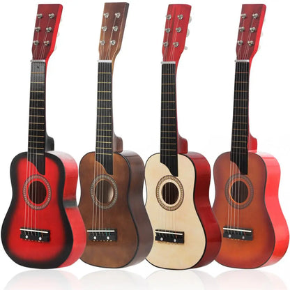 25 Inch Basswood Toy Acoustic Guitar Musical Instruments for Beginners Toy Gift With Pick Strings