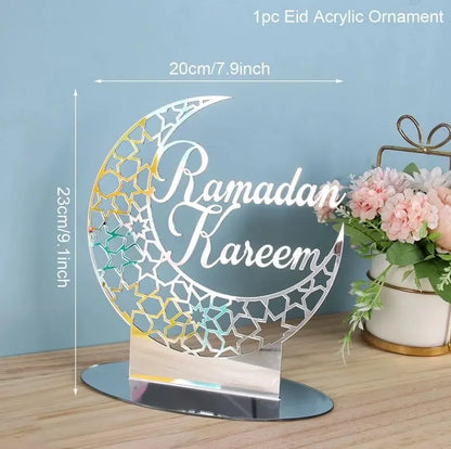 Eid Mubarak Ornaments Ramadan Decortion for Home 2024 Islam Muslim Party Supplies Ramadan Kareem Aid Eid Al-Fitr Decor Kid Gifts