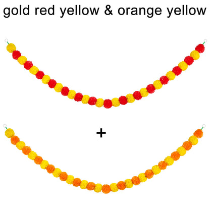 10-100pcs Marigold Flower Garland Decoration Artificial Flowers Indian Decor Diwali Pooja Day of the Dead Wedding Mexican Party