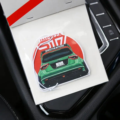 JDM Style Car Rear View Mirrow Pendent Air Freshener Solid Paper Piston Brake Wheel Rim Shock Absorber