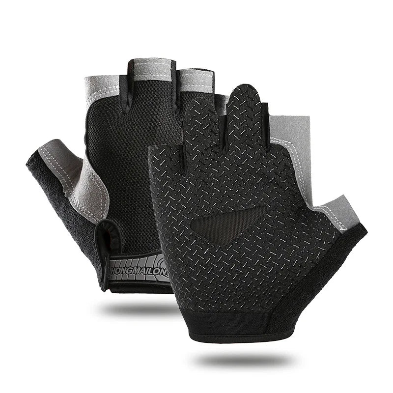 Breathable Fitness Gloves Gym Weightlifting Thin Non-Slip Half Finger Cycling Gloves Equipment Yoga Bodybuilding Training Sports
