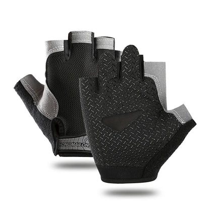 Breathable Fitness Gloves Gym Weightlifting Thin Non-Slip Half Finger Cycling Gloves Equipment Yoga Bodybuilding Training Sports