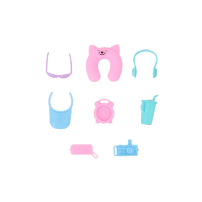 Doll Accessories Clothes Jewelry Luggage Suitcase Dollar Mini Plastic Toiletries Computer for 11.5 Inch Barbiees BJD Glasses Toy