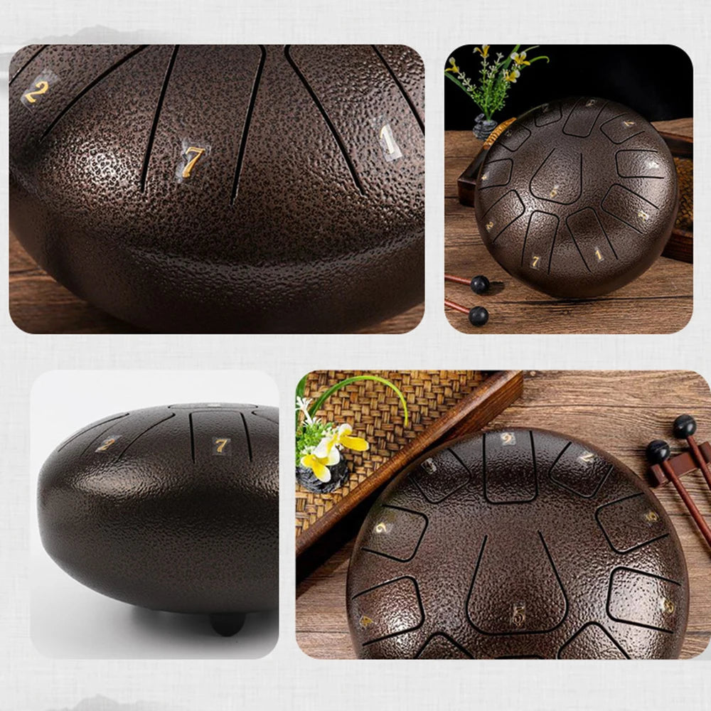 8 Inch Steel Tongue Drum 11 Notes Handpan Drum With Drum Mallet Finger Picks Percussion for Meditation Yoga(Wholesale Price)