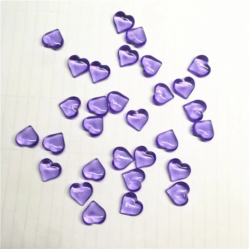 100PCS 10*4mm Heart Shape Acrylic Transparent Pawn Stone Chessman Game Pieces for Token Board Games Accessories