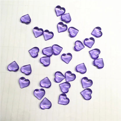 100PCS 10*4mm Heart Shape Acrylic Transparent Pawn Stone Chessman Game Pieces for Token Board Games Accessories