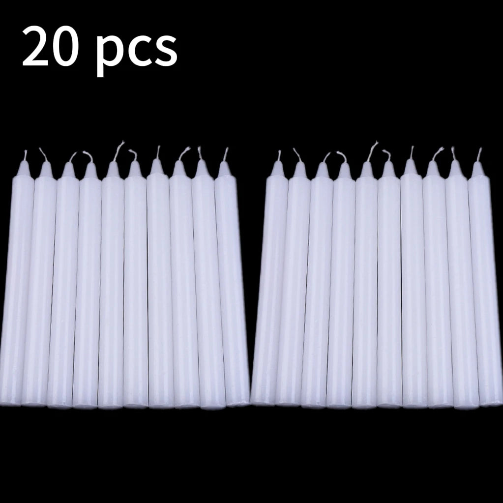 20/10pcs Unscented Mini Taper Candle, for Casting Chimes, Rituals, Spells, Wax Play & More,ChristmasDecor Dinner Candles Wedding