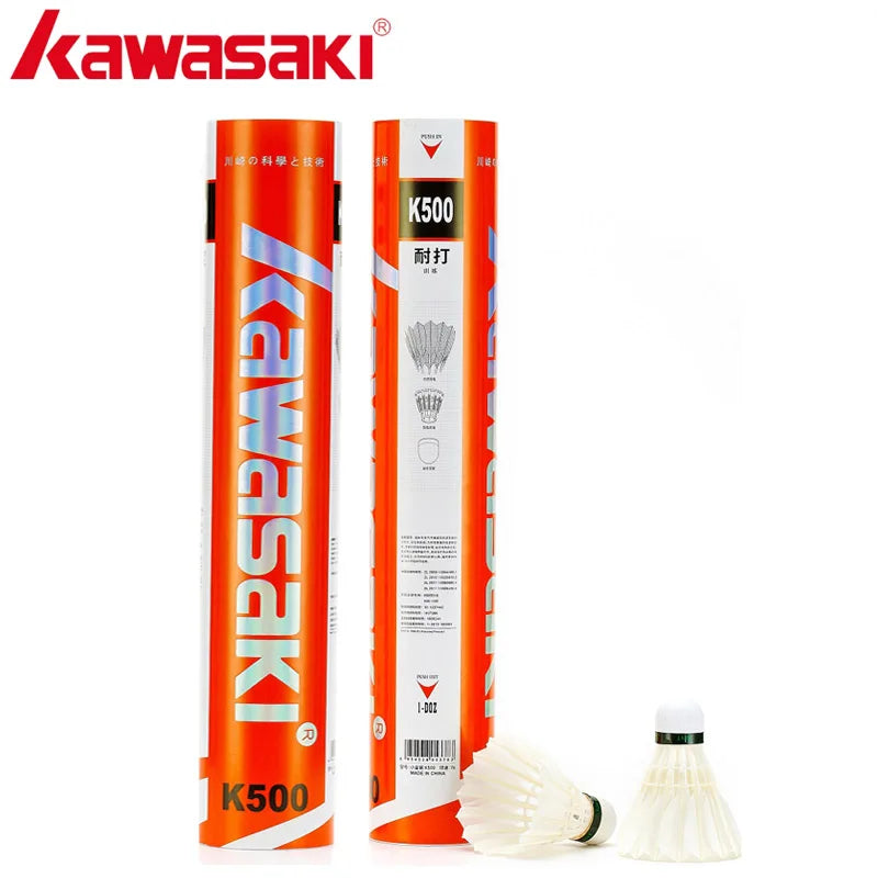 12Pcs/Lot Kawasaki King Kong 500 Badminton Goose Feather Shuttlecock Speed 77 Durable Badminton Ball for Training Exercise