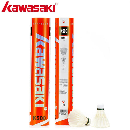 12Pcs/Lot Kawasaki King Kong 500 Badminton Goose Feather Shuttlecock Speed 77 Durable Badminton Ball for Training Exercise