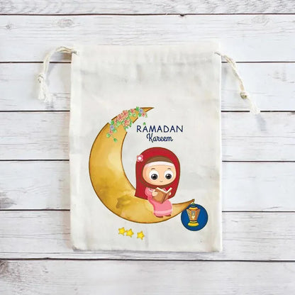 5pcs Eid Mubarak Candy Sack Muslim Islamic Ramadan Kareem Iftar Party Happy Al-Adha Kid Boy Girl Friend Family Present Gift Bags