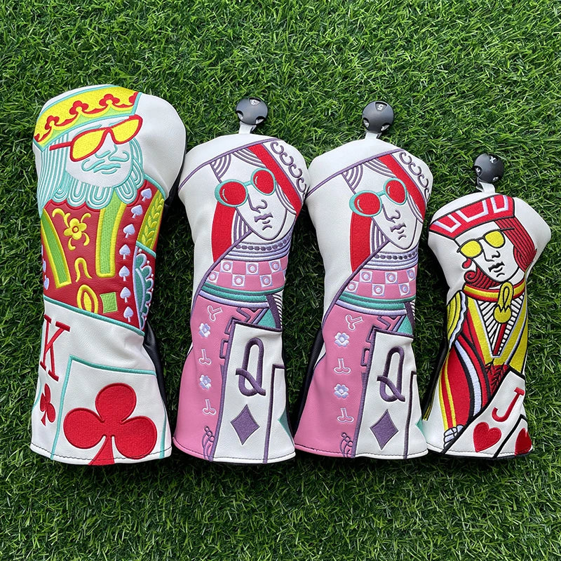 Kings and Queens and Knights Golf Club Wood Headcovers Driver Fairway Woods Hybrid Cover Photographing in Kind Fast Delivery