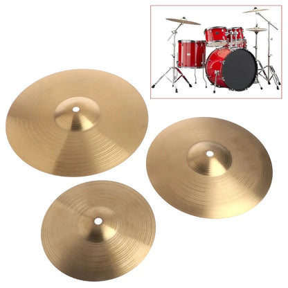8/10/12Inch Brass Cymbals Percussion Drum Alloy Crash Cymbal Drum Instrument Cymbals for Drums Players Beginners