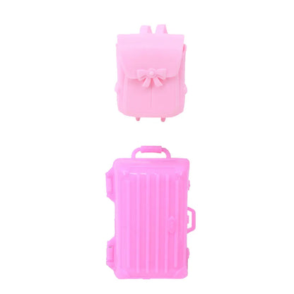 Doll Accessories Clothes Jewelry Luggage Suitcase Dollar Mini Plastic Toiletries Computer for 11.5 Inch Barbiees BJD Glasses Toy