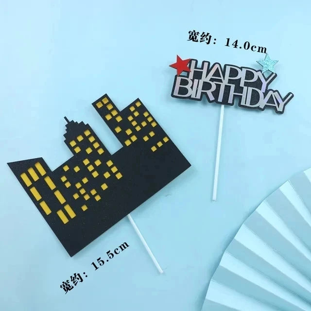 1set the Avengers Birthday Party Cake Topper Super Hero Spiderman Hulk Iron Man Cake Decoration for Kids Birthday Party Supplies