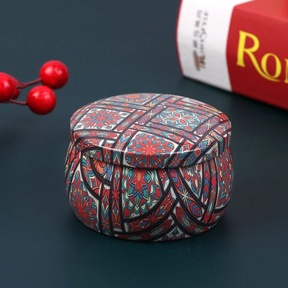 1PC Vintage Candle Tin Can Candy Cookie Storage Box Dry Spice Storage Jar Suitable DIY Candle Cosmetic Ointment Making Christmas