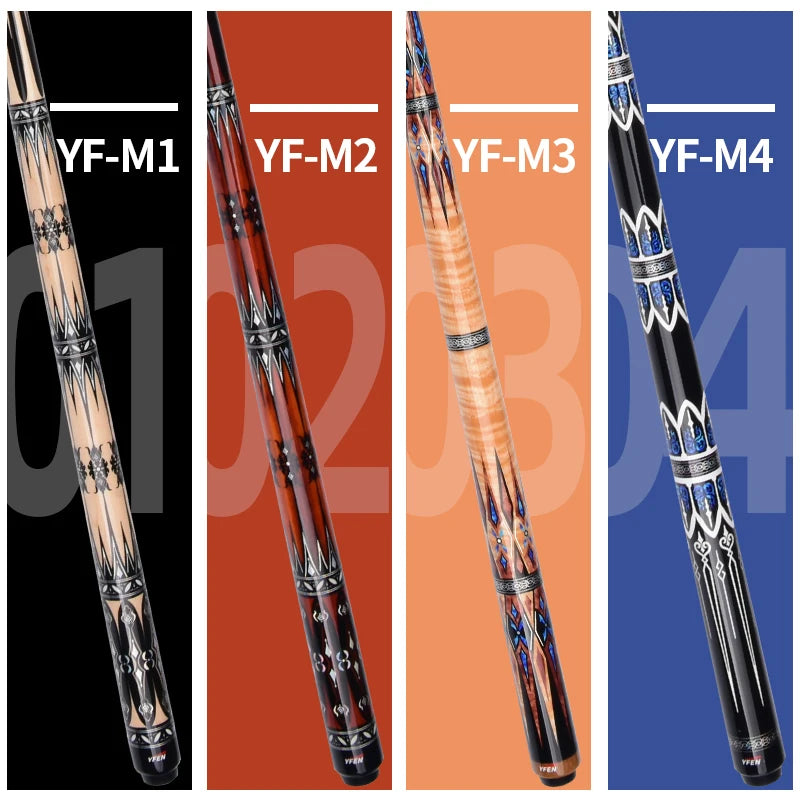 YFEN Carbon Fiber Pool Cue Stick 11.5mm/12.5mm Professional Billiard Cue With Case + Extension