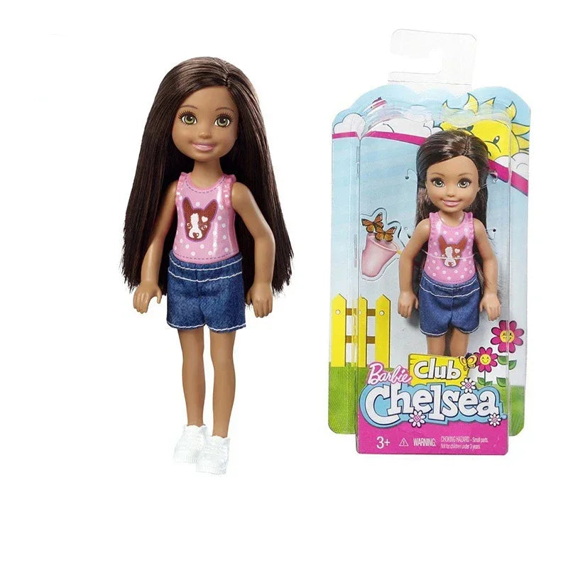 Original Barbie Mini Chelsea 10cm Dolls for Girls Genuine Top Brand Mattel Toys for Kids Children Baby Christmas Birthday Gifts