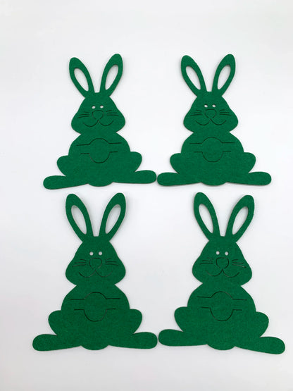 4Pcs/Set Easter Knife Fork Bags Non-Woven Cartoon Sheep Easter Rabbit Cutlery Holder Bag Tableware Organizer Easter Decorations