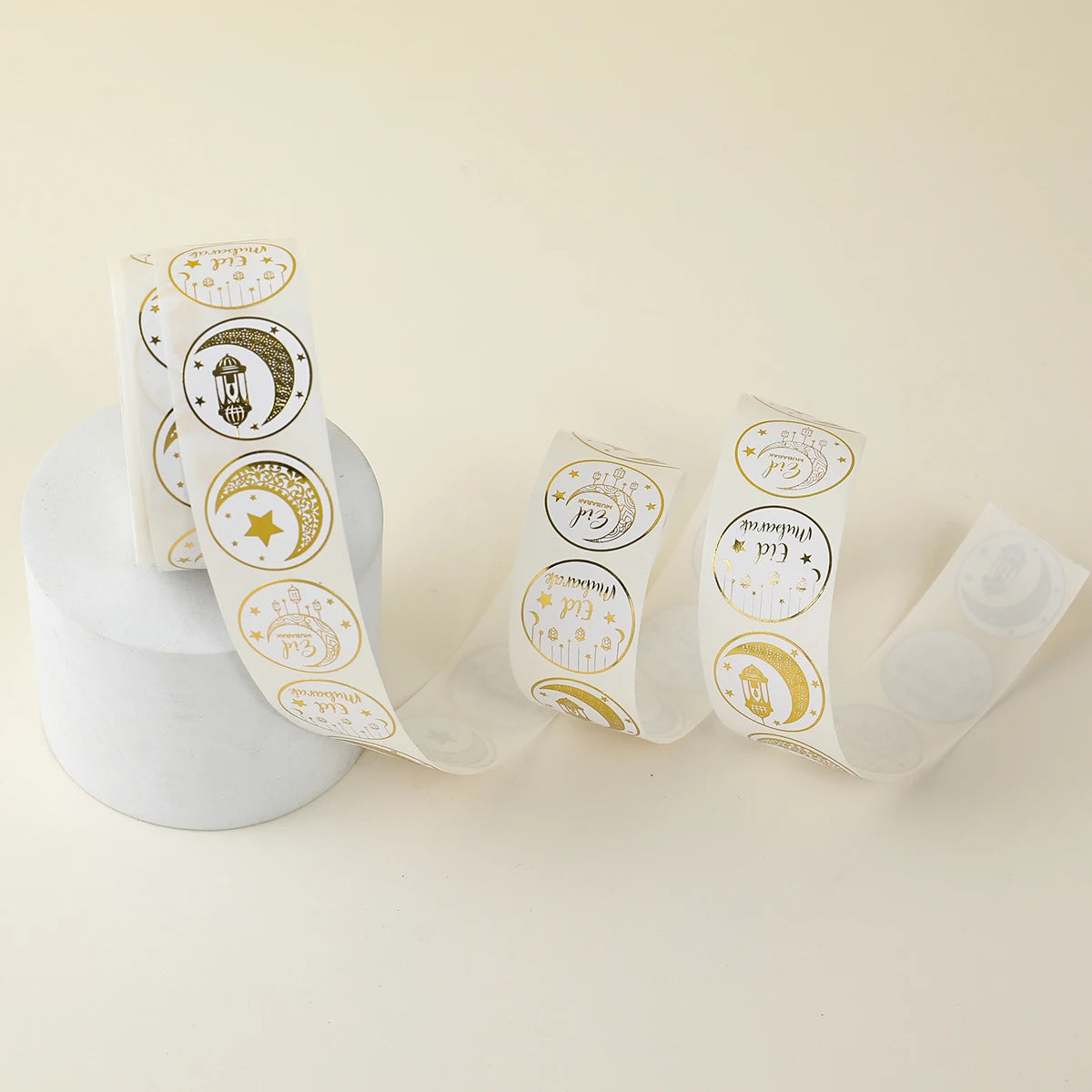 Eid Mubarak Packaging Sealing Sticker Candy Bag Gift Box Ramadan Decorations for Home EID Mubarak Muslim Islamic Eid Al-Fitr