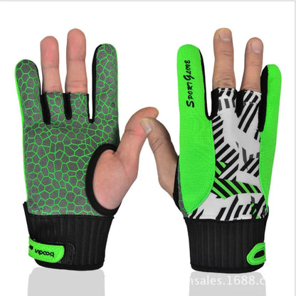 BOODUN Professional Anti-Skid  Bowling Gloves Comfortable Bowling Accessories Semi-Finger Instruments Sports Gloves for Bowling