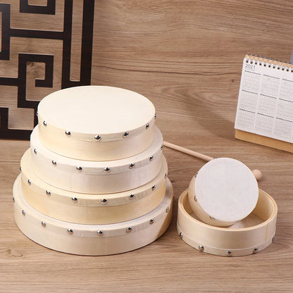Frame Drums 4/6/7/8/9/10 Inch Hand Drum Wood Drum With Drum Stick Set Musical Game Kids Educational Toy Percussion Instrument