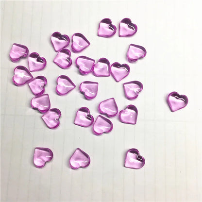 100PCS 10*4mm Heart Shape Acrylic Transparent Pawn Stone Chessman Game Pieces for Token Board Games Accessories