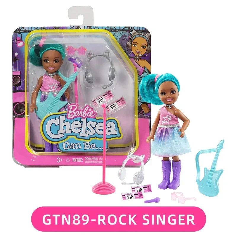 Original Barbie Mini Chelsea 10cm Dolls for Girls Genuine Top Brand Mattel Toys for Kids Children Baby Christmas Birthday Gifts