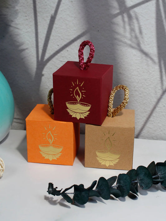 Diwali Indian Festival Candy Box, Lantern Festival, Drive Away Darkness With Light Festival Candy Box, Square Box