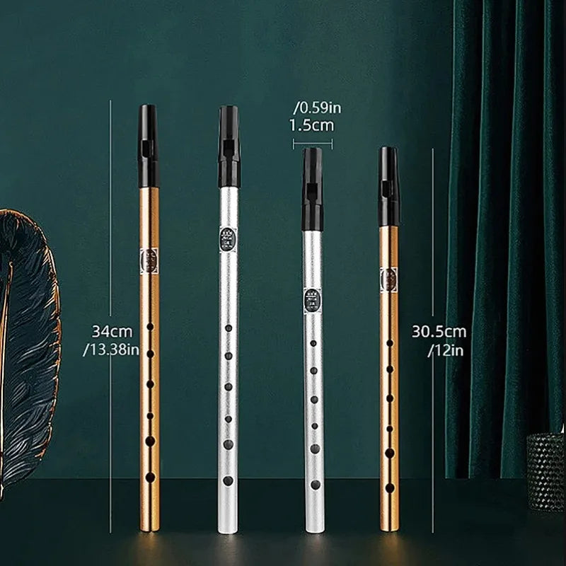 Authentic Irish Whistle Flute C/D Key Tin Penny Whistle With 6 Holes Perfect Traditional Irish Music Musical Instrument