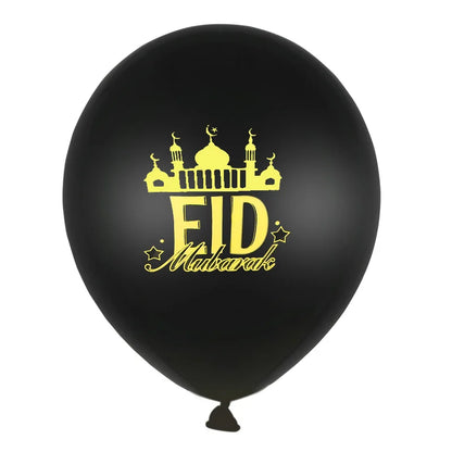 10Pcs Eid Al-Adha Balloon Ramadan Eid Mubarak Ballons Decorations Ramadan Kareem Gift Islamic Muslim Holiday Party Decor