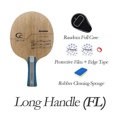Original SANWEI CC CARBON Table Tennis Blade Racket (5+2 Carbon) Ping Pong Bat Paddle