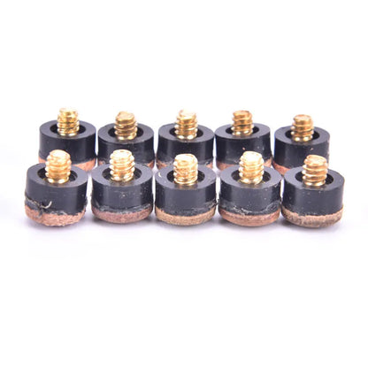 10 Pcs 10-13mm Screw on Cue Tips for Billiard Pool Cue Stick and Snooker Cue Replacement Parts Set Stick for Snooker Accessories