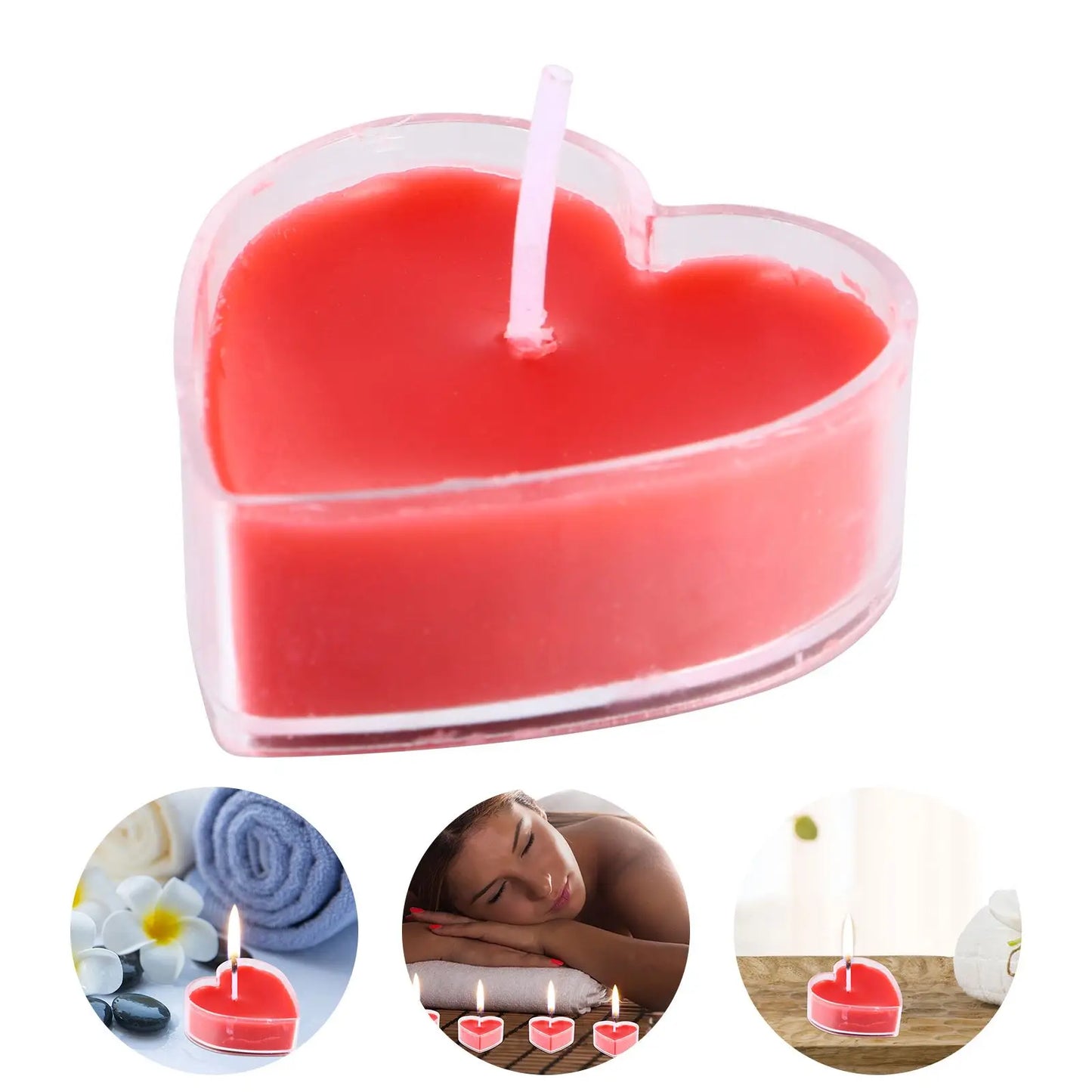 9 Pcs Household Heart Shaped Scented Christmas Decor Smokeless Tealight Candles Proposal Kerzen